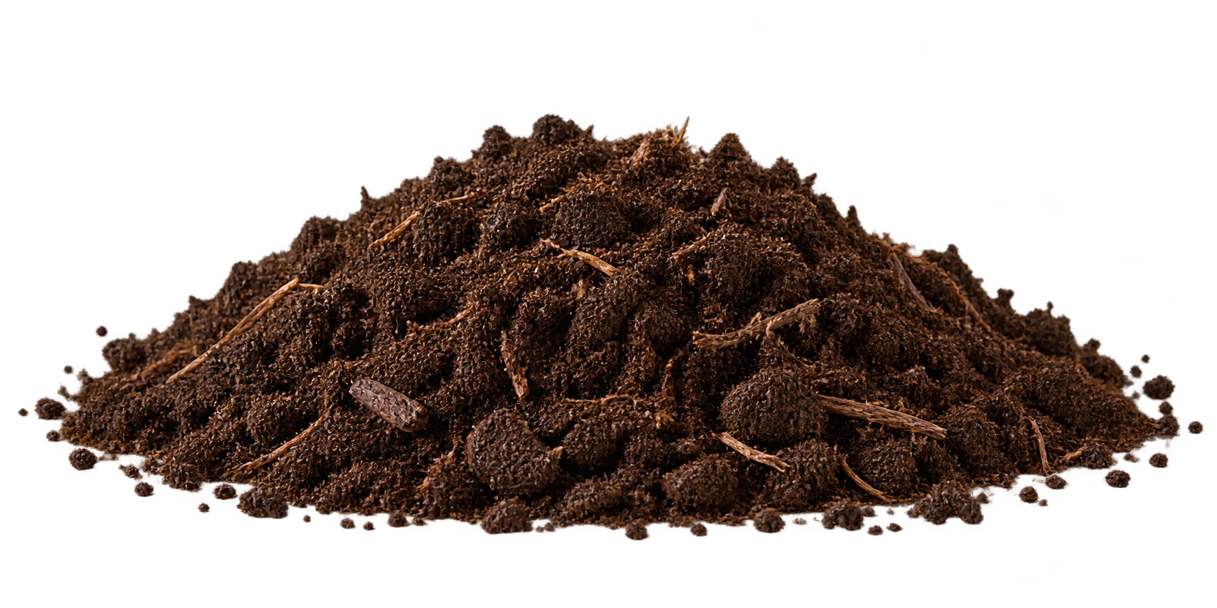 A mound of mature compost